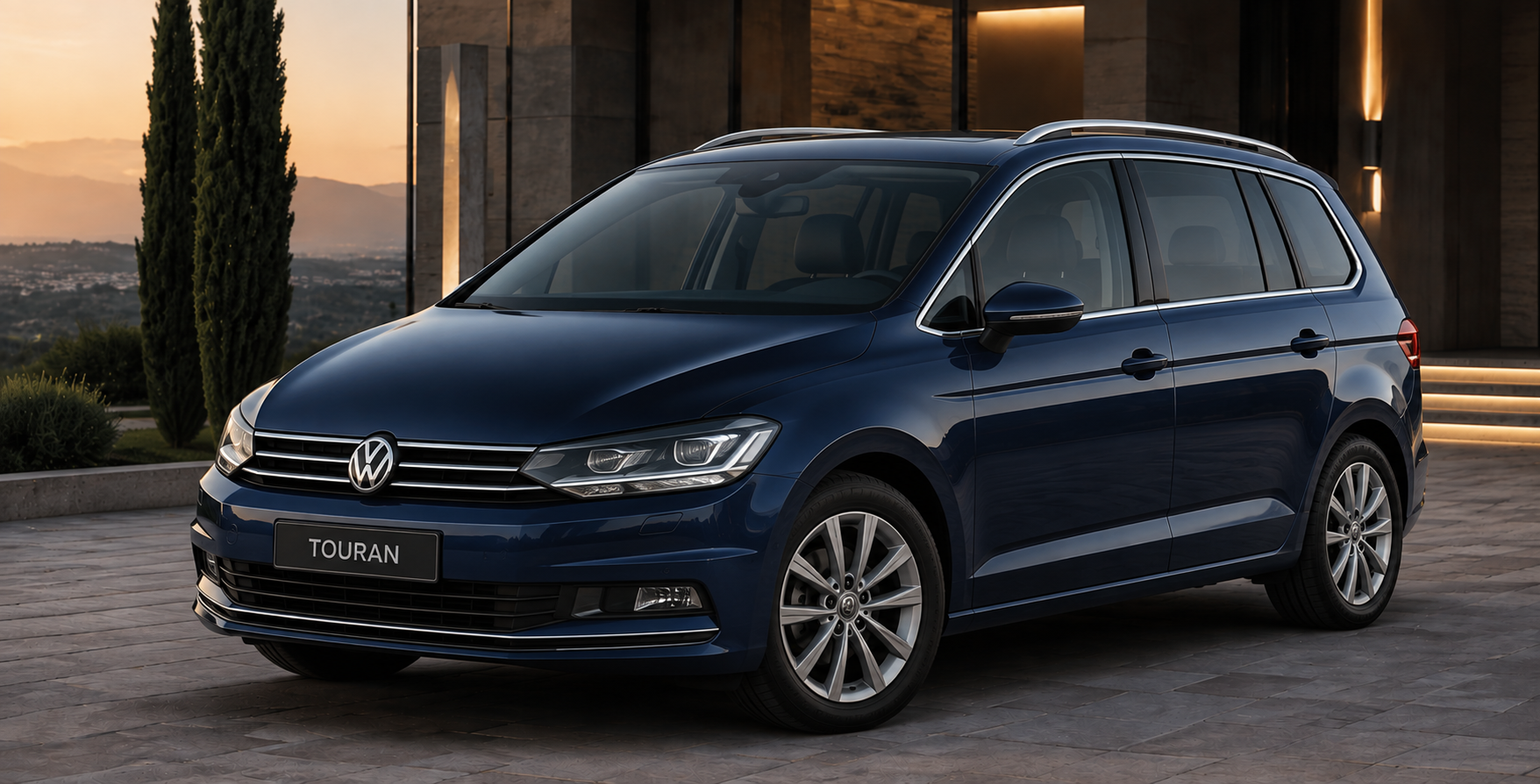 Dark Blue VW Touran MPV