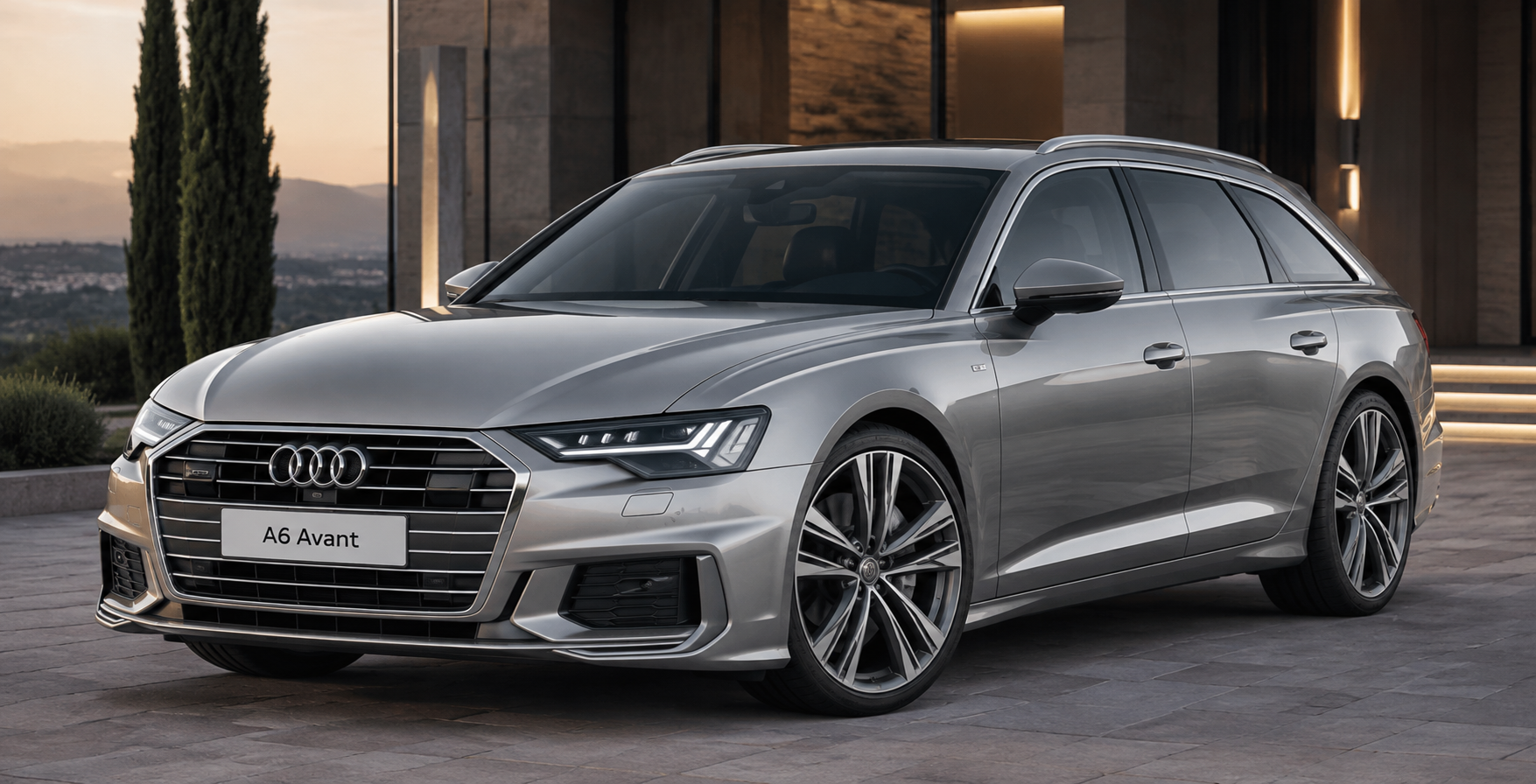 silver Audi A6 Avant