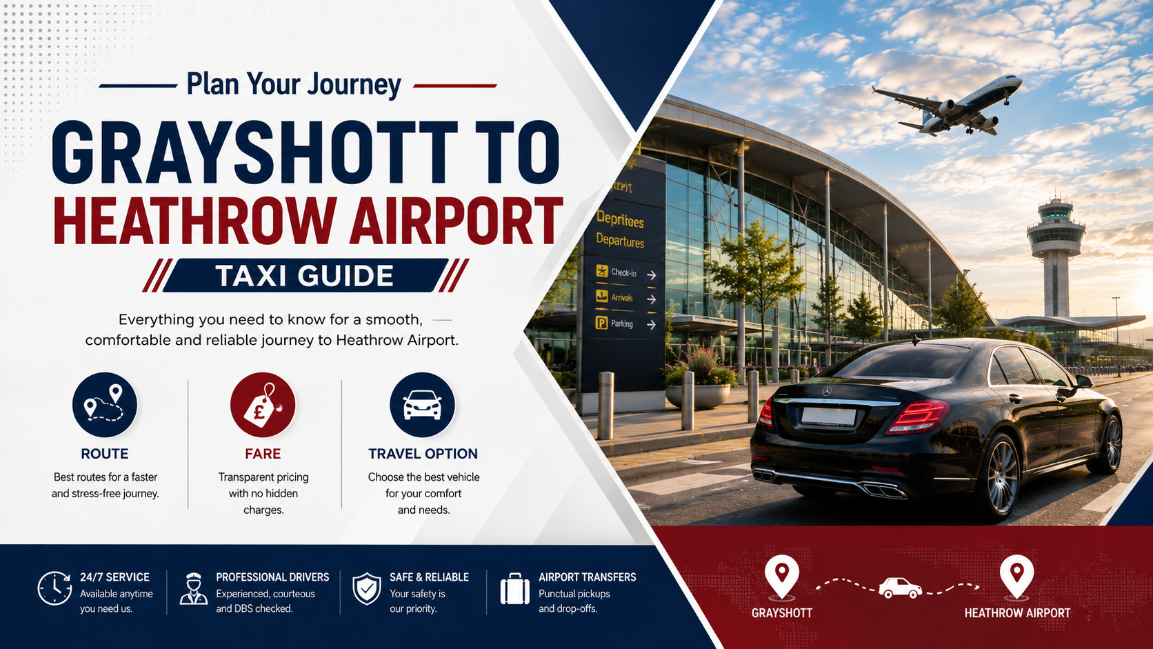 Grayshott to Heathrow Airport Taxi Guide | 3 Counties Airport Transfers