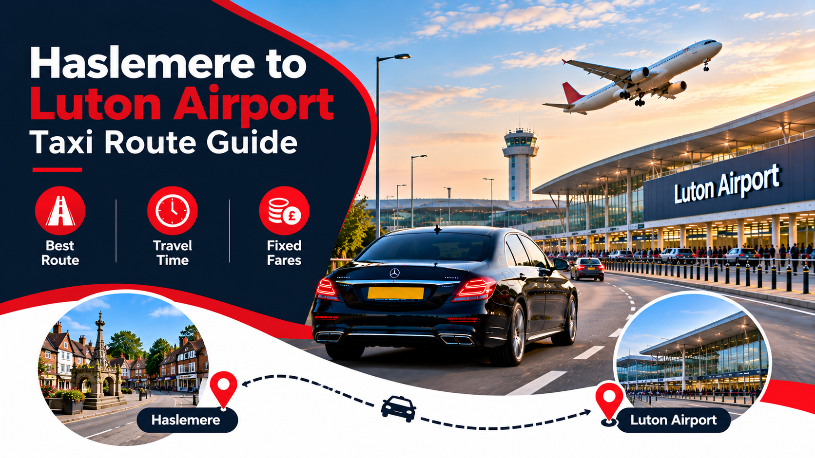 Haslemere to Luton Airport Taxi Route Guide